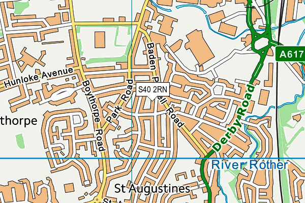 S40 2RN map - OS VectorMap District (Ordnance Survey)