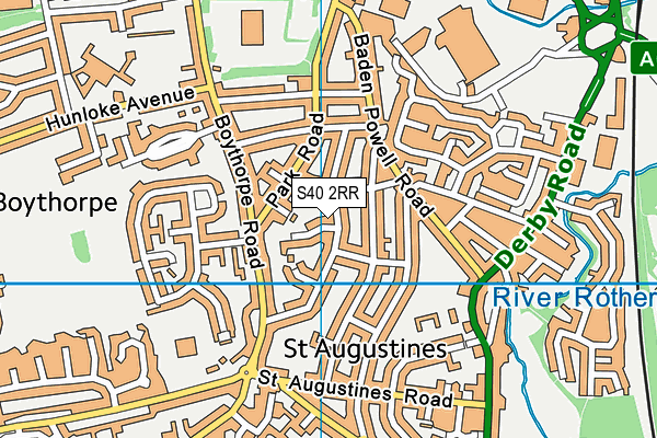 S40 2RR map - OS VectorMap District (Ordnance Survey)