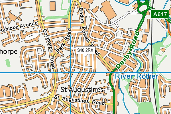 S40 2RX map - OS VectorMap District (Ordnance Survey)
