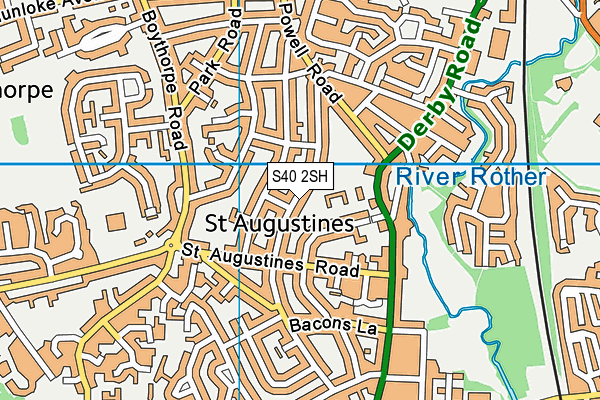S40 2SH map - OS VectorMap District (Ordnance Survey)