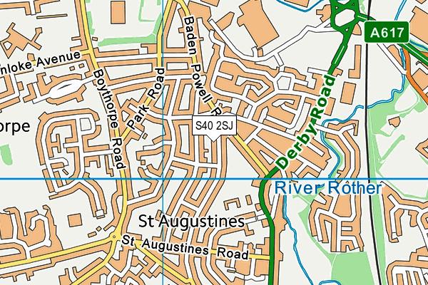 S40 2SJ map - OS VectorMap District (Ordnance Survey)