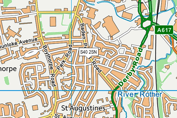 S40 2SN map - OS VectorMap District (Ordnance Survey)