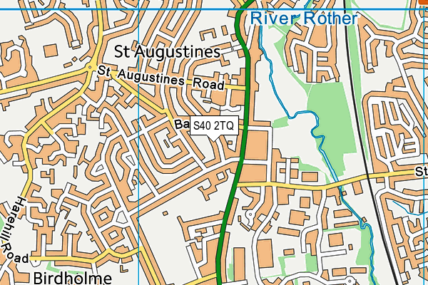 S40 2TQ map - OS VectorMap District (Ordnance Survey)