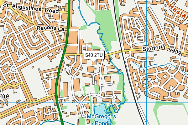 S40 2TU map - OS VectorMap District (Ordnance Survey)