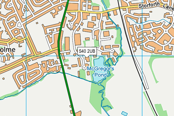 S40 2UB map - OS VectorMap District (Ordnance Survey)