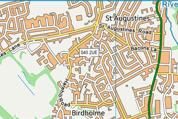 S40 2UE map - OS VectorMap District (Ordnance Survey)