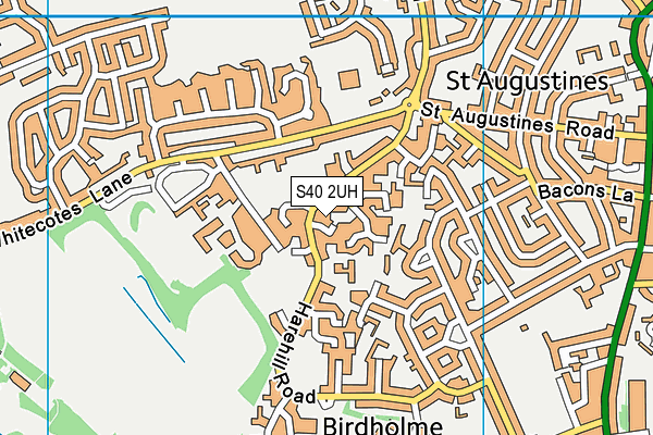 S40 2UH map - OS VectorMap District (Ordnance Survey)