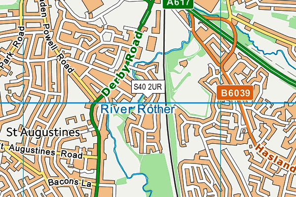 S40 2UR map - OS VectorMap District (Ordnance Survey)