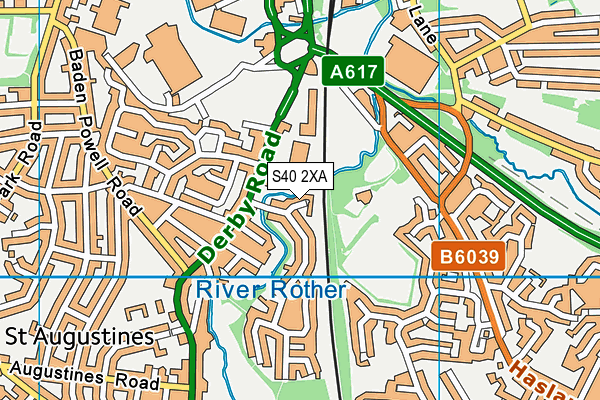 S40 2XA map - OS VectorMap District (Ordnance Survey)