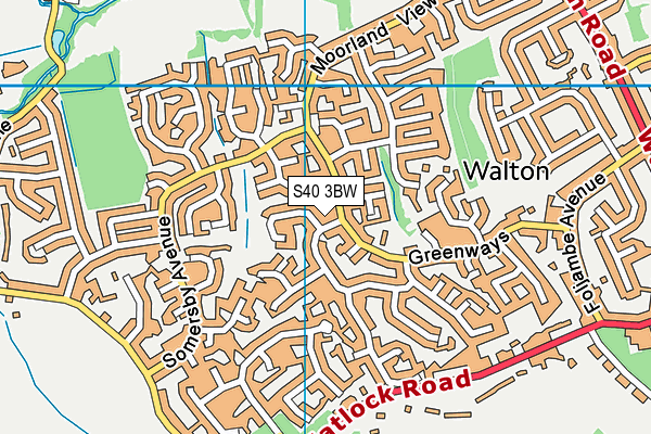 S40 3BW map - OS VectorMap District (Ordnance Survey)