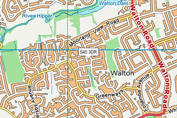 S40 3DR map - OS VectorMap District (Ordnance Survey)