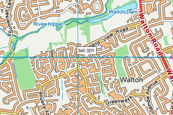 S40 3DY map - OS VectorMap District (Ordnance Survey)