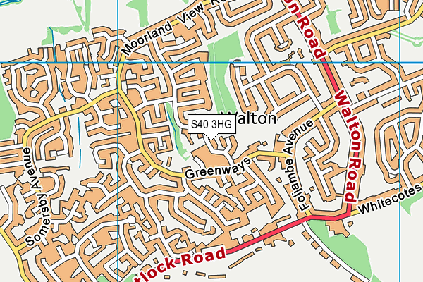 S40 3HG map - OS VectorMap District (Ordnance Survey)