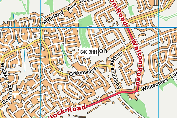 S40 3HH map - OS VectorMap District (Ordnance Survey)