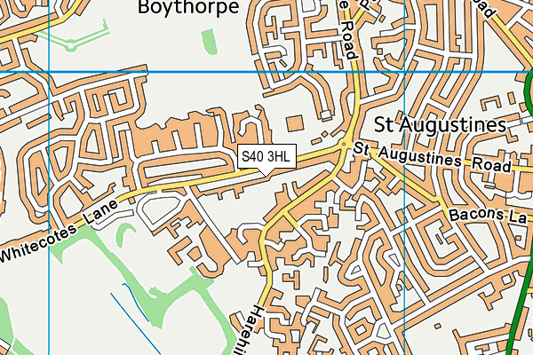 S40 3HL map - OS VectorMap District (Ordnance Survey)