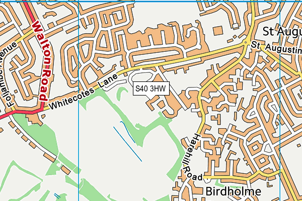 S40 3HW map - OS VectorMap District (Ordnance Survey)