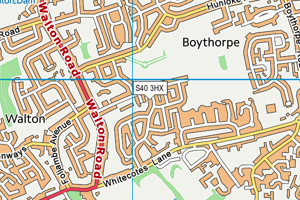 S40 3HX map - OS VectorMap District (Ordnance Survey)