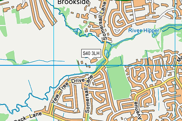 S40 3LH map - OS VectorMap District (Ordnance Survey)