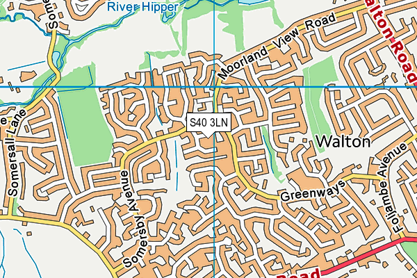 S40 3LN map - OS VectorMap District (Ordnance Survey)