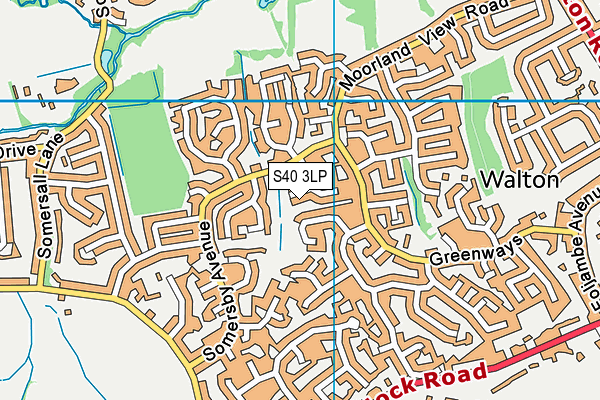 S40 3LP map - OS VectorMap District (Ordnance Survey)