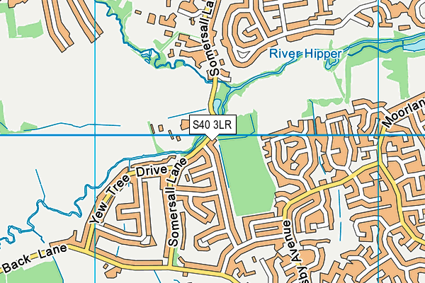 S40 3LR map - OS VectorMap District (Ordnance Survey)