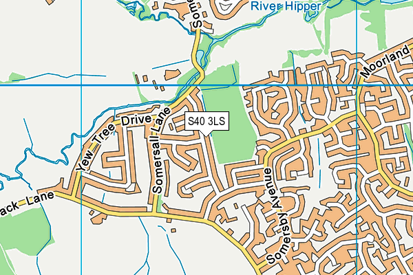 S40 3LS map - OS VectorMap District (Ordnance Survey)