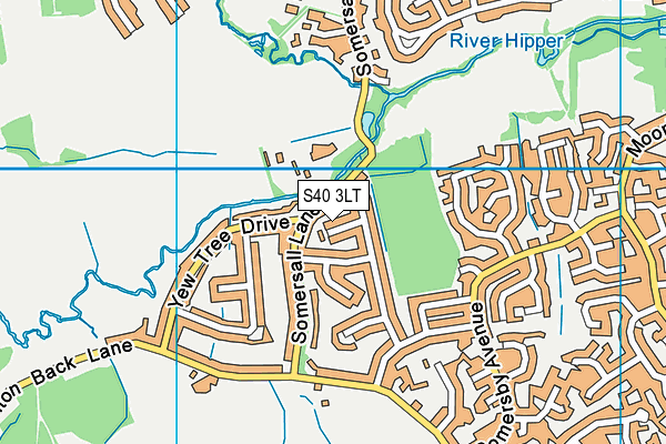 S40 3LT map - OS VectorMap District (Ordnance Survey)