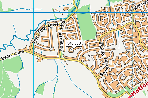 S40 3LU map - OS VectorMap District (Ordnance Survey)