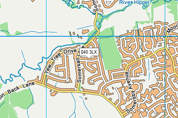 S40 3LX map - OS VectorMap District (Ordnance Survey)
