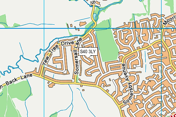 S40 3LY map - OS VectorMap District (Ordnance Survey)
