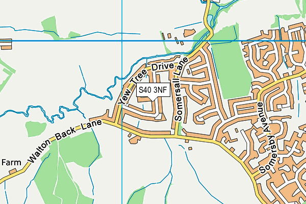 S40 3NF map - OS VectorMap District (Ordnance Survey)