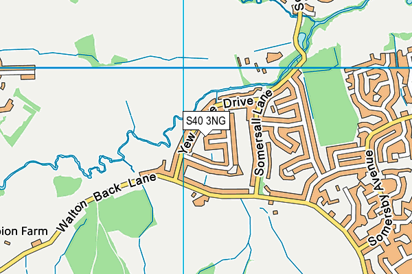 S40 3NG map - OS VectorMap District (Ordnance Survey)