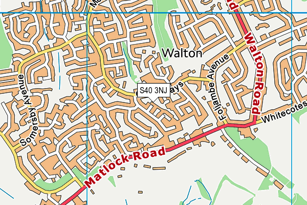 S40 3NJ map - OS VectorMap District (Ordnance Survey)