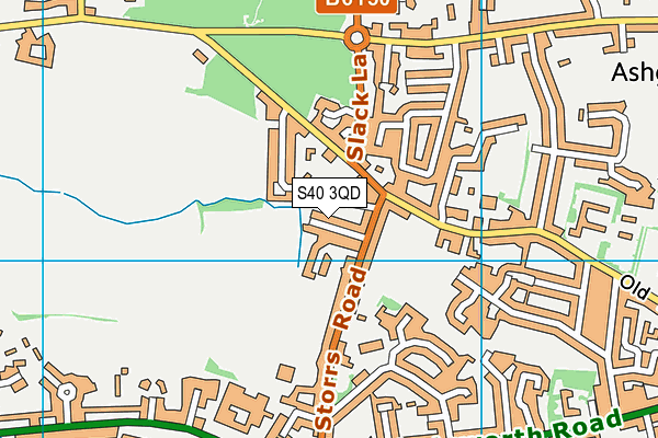 S40 3QD map - OS VectorMap District (Ordnance Survey)
