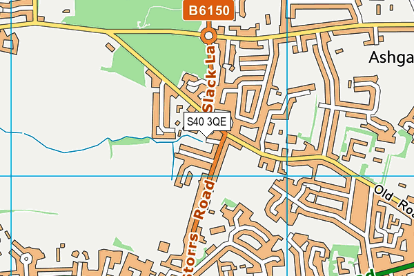 S40 3QE map - OS VectorMap District (Ordnance Survey)