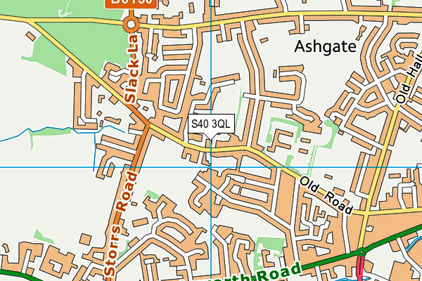 S40 3QL map - OS VectorMap District (Ordnance Survey)