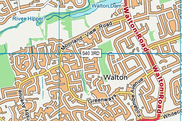 S40 3RD map - OS VectorMap District (Ordnance Survey)