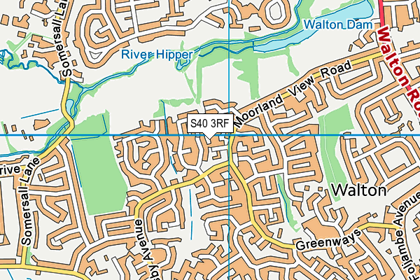 S40 3RF map - OS VectorMap District (Ordnance Survey)