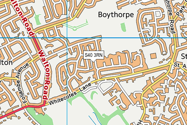 S40 3RN map - OS VectorMap District (Ordnance Survey)