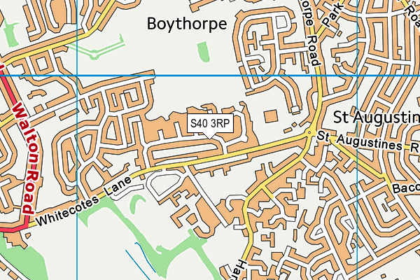 S40 3RP map - OS VectorMap District (Ordnance Survey)
