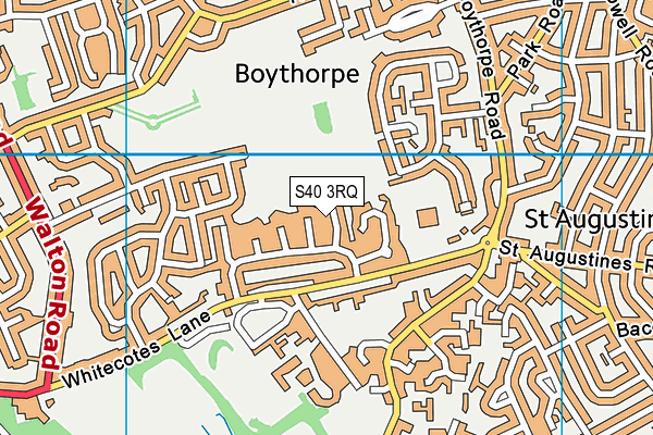 S40 3RQ map - OS VectorMap District (Ordnance Survey)