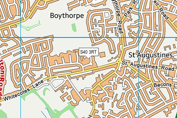 S40 3RT map - OS VectorMap District (Ordnance Survey)