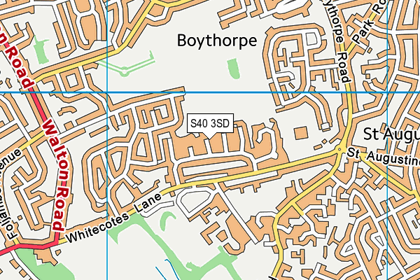S40 3SD map - OS VectorMap District (Ordnance Survey)