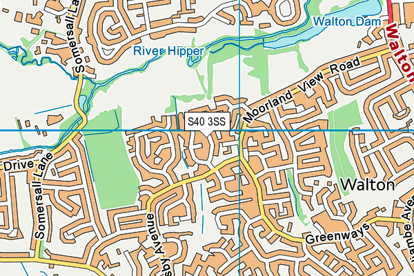 S40 3SS map - OS VectorMap District (Ordnance Survey)