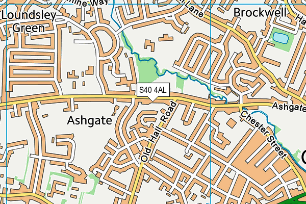 S40 4AL map - OS VectorMap District (Ordnance Survey)