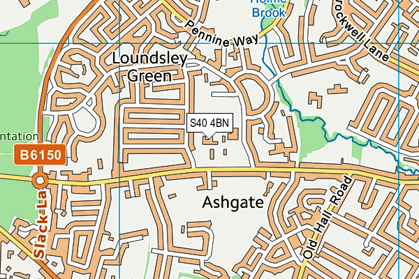 Ashgate Croft School map (S40 4BN) - OS VectorMap District (Ordnance Survey)