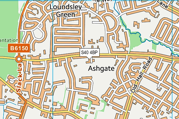 S40 4BP map - OS VectorMap District (Ordnance Survey)