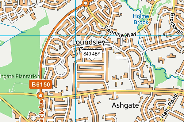 S40 4BY map - OS VectorMap District (Ordnance Survey)