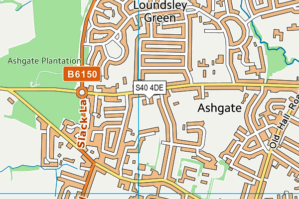 S40 4DE map - OS VectorMap District (Ordnance Survey)