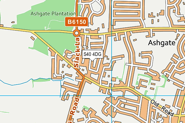 S40 4DG map - OS VectorMap District (Ordnance Survey)